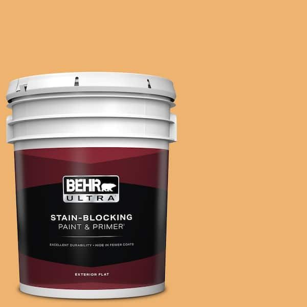 BEHR ULTRA 5 gal. #PPU6-03 Sunburst Flat Exterior Paint & Primer