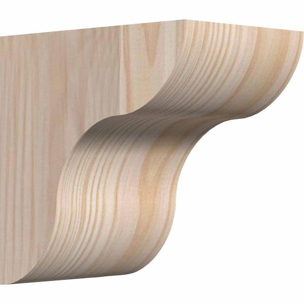Ekena Millwork 5-1/2 in. x 8 in. x 8 in. Douglas Fir Carmel Smooth Corbel