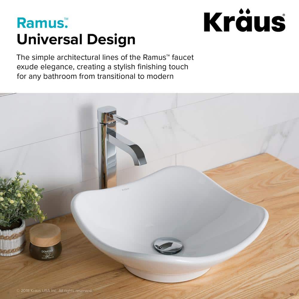 Satin Nickel Tall Vessel Single Hole Bathroom Faucet