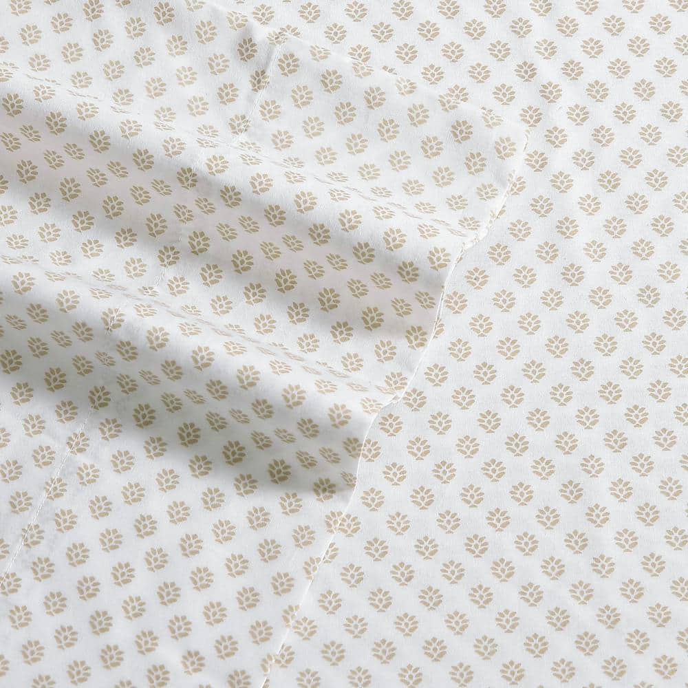 Millstone White Cotton Percale Queen Deep Pocket Sheet Set