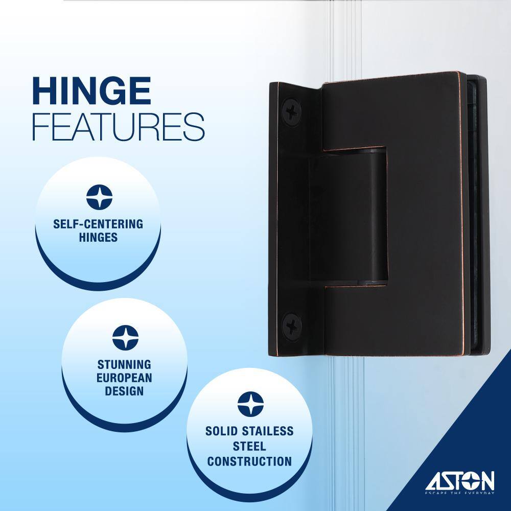 Belmore XL 80" High Oil Rubbed Bronze Frameless Shower Door