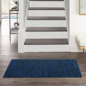 Essentials doormat 2 ft. x 4 ft. Midnight Blue  Solid Contemporary Indoor/Outdoor Patio Kitchen Area Rug