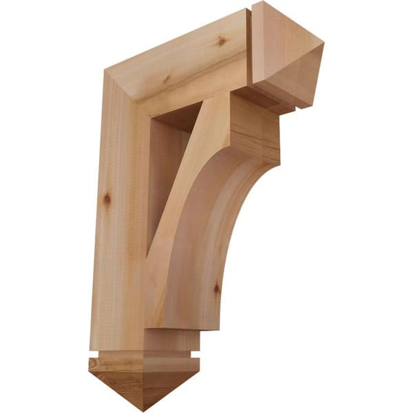 Ekena Millwork 5.5 in. x 28 in. x 20 in. Western Red Cedar Westlake Arts and Crafts Smooth Bracket