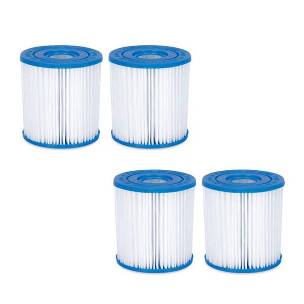Summer Waves 3.11 in. Replacement Type I Pool and Spa Filter Cartridge (4-Pack)