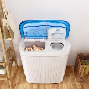 22 lbs. Washer Twin Tub 1.8 cu.ft. Portable Washer and Spin Dryer Combo Washing Machine in Blue