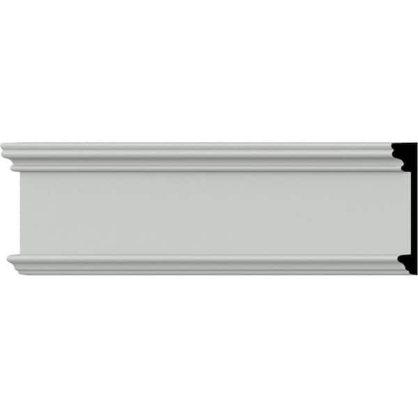 Ekena Millwork SAMPLE - 5/8 in. x 12 in. x 3-1/8 in. Polyurethane Pierced Panel Moulding Backplate
