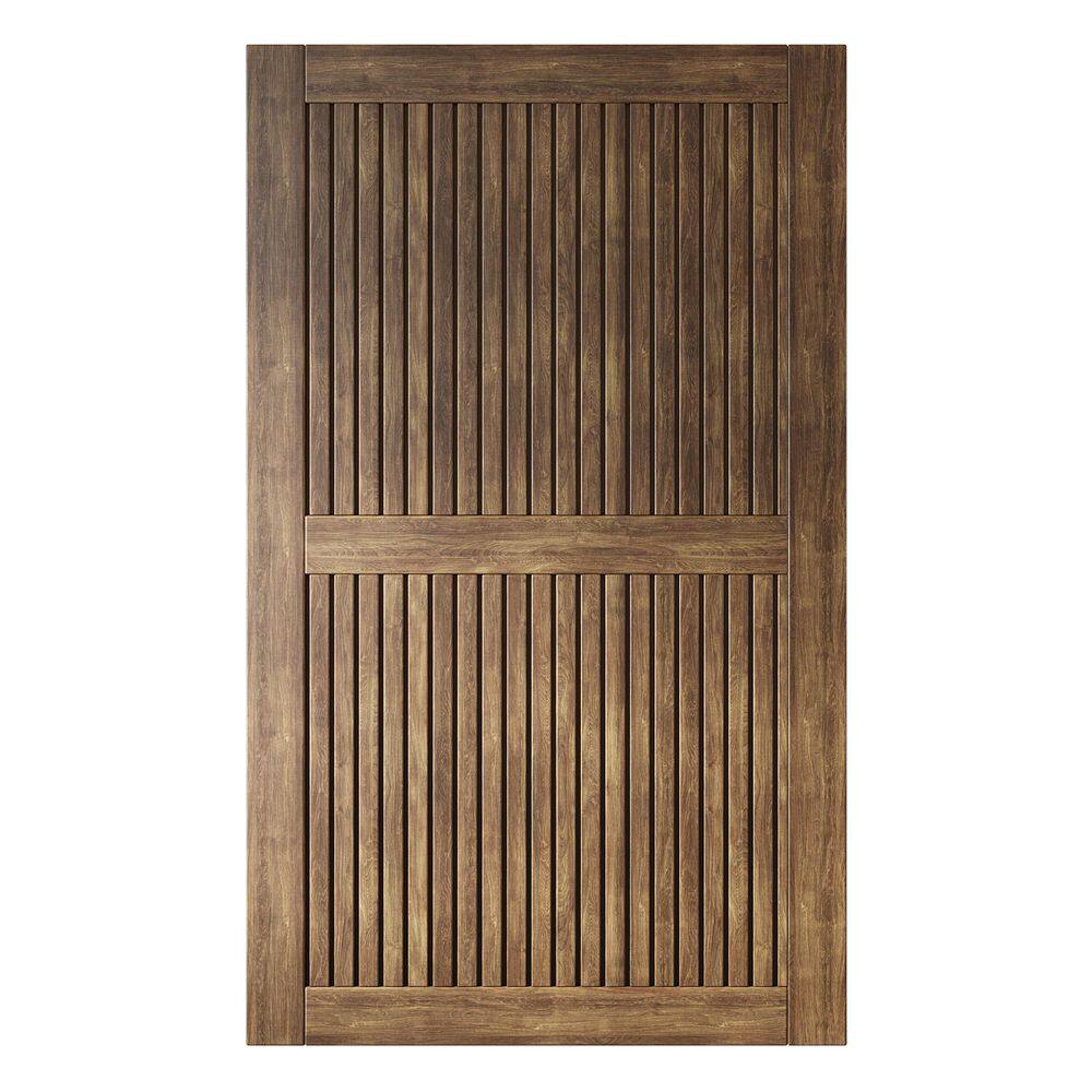 ST 50 in. x 84 in. C-Panel Solid Core Dark Walnut Vertical Stripe Design Pine Wood Interior Sliding Barn Door Slab price history on PriceWatchPro