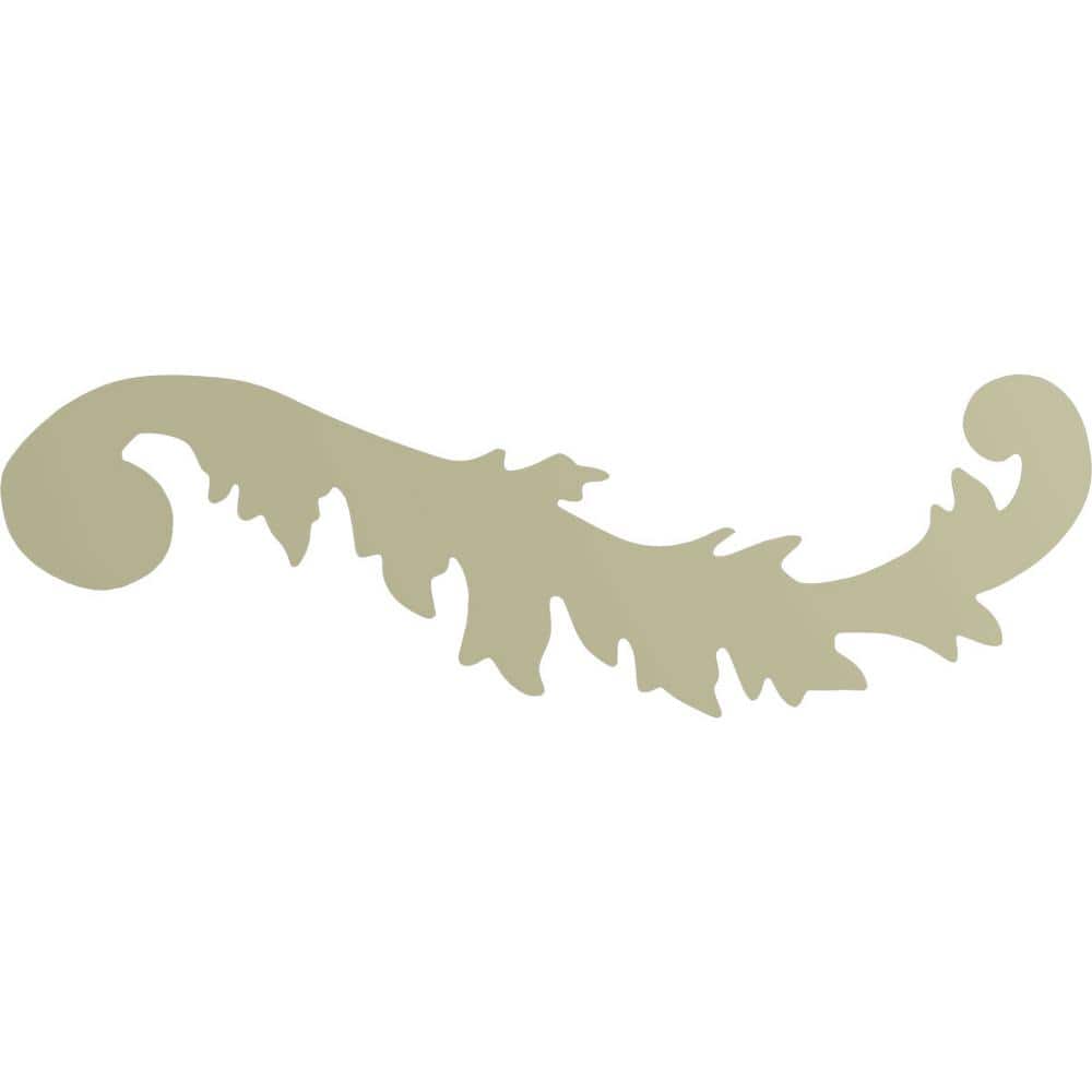 Primed Architectural Polyurethane Leaf Onlay, 8.75" x 2.75"