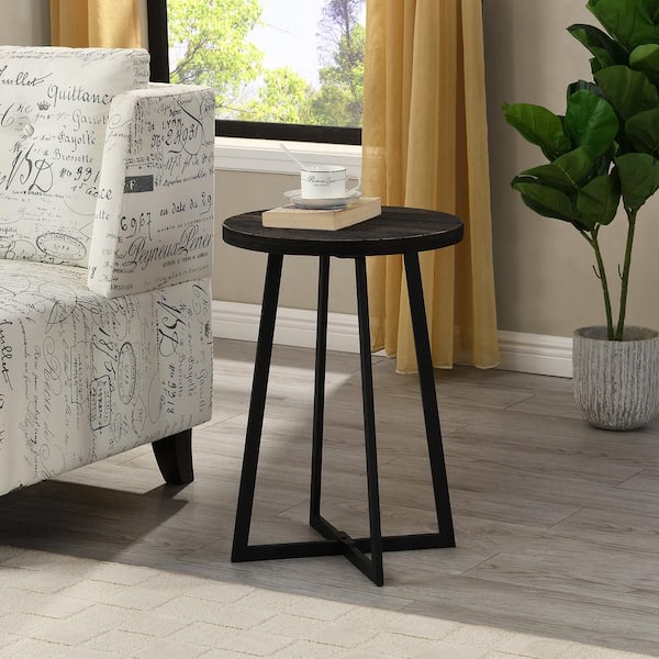 FirsTime & Co. Miles Black Farmhouse Shiplap Table - 16" x 22"