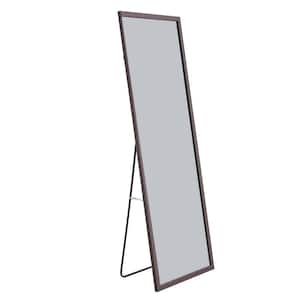 22.8 in. W x 65 in. H Rectangle Solid Wood Frame Full Length Mirror Decorative Mirror in Gray