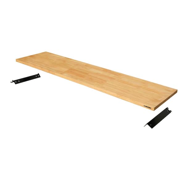 Husky 72 in. W x 18 in. D Solid Wood Workbench Top for Regular