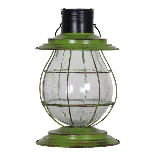 Exhart Solar Firefly Lantern Light with Base - Green