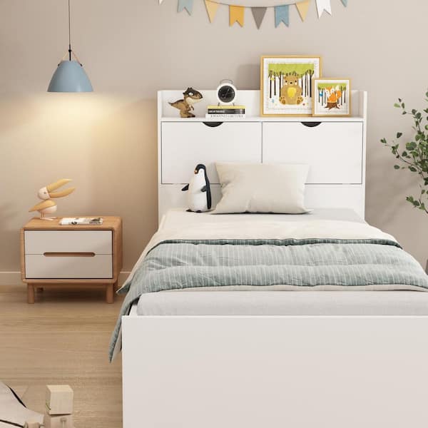 Twin beds with storage espresso finish on sale twin storage bed