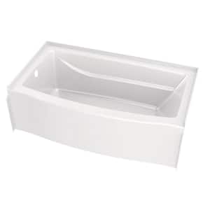 Classic 500 Curve 60 in. x 32 in. Soaking Bathtub with Left Drain in High Gloss White