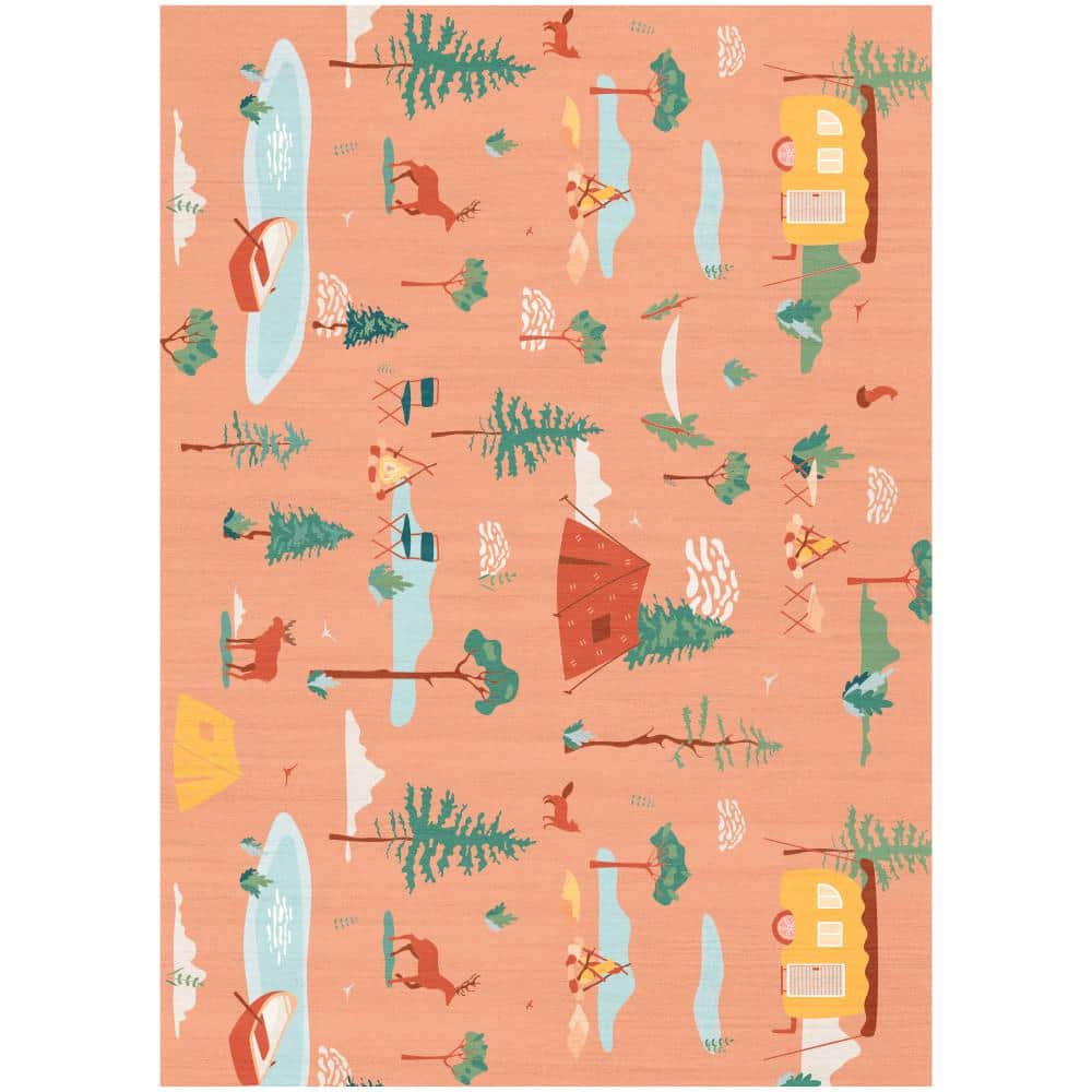 Imagination Multicolor 4 ft. x 5 ft. Graphic Contemporary Area Rug price history on PriceWatchPro