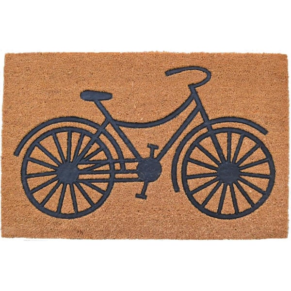 Multi-Colored 36 in. x 24 in. Coir Non-Slip Indoor/Outdoor Door Mat