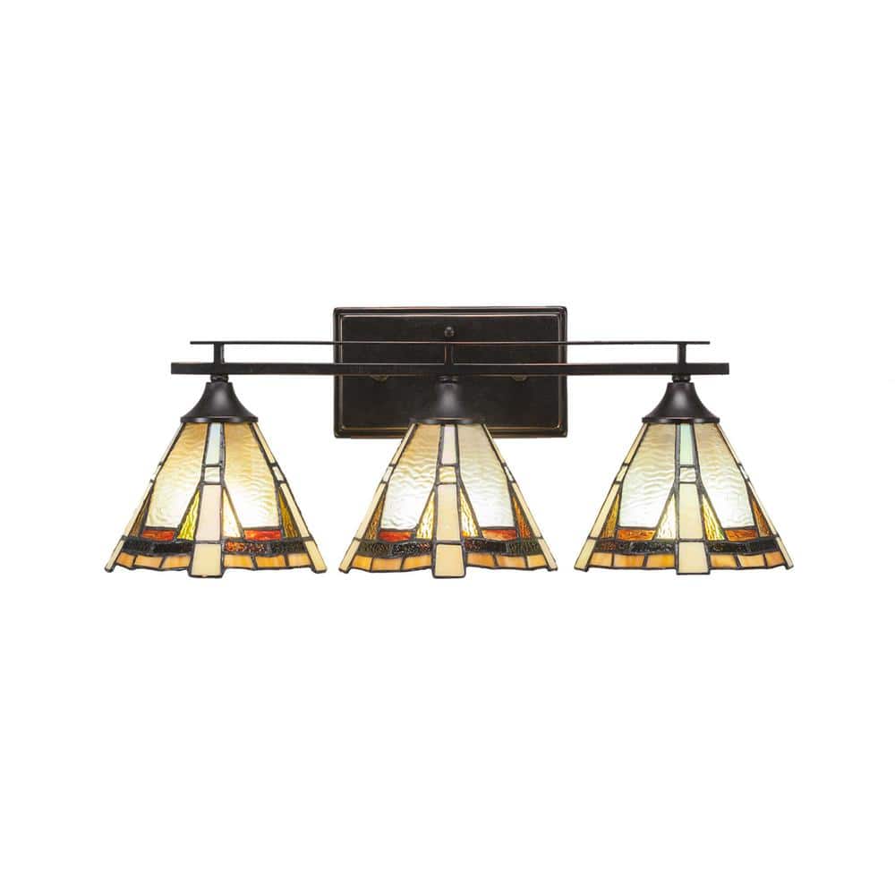 Ontario 21.75 in. 3-Light Dark Granite Vanity Light