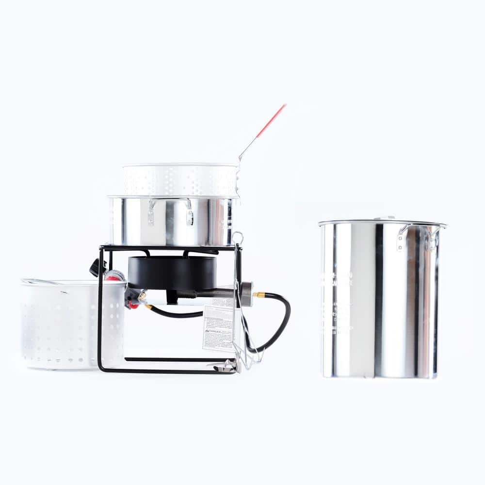 King Kooker 33,000 BTU Portable Propane Fryer with Aluminum Pots