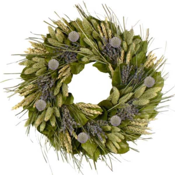 The Christmas Tree Company 16 in. Lavender Fields Premium Dried Floral Wreath-DISCONTINUED