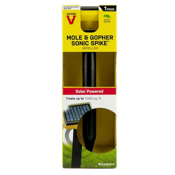 Victor Solar-Powered Mole and Gopher Sonic Spike M9014 - The Home Depot