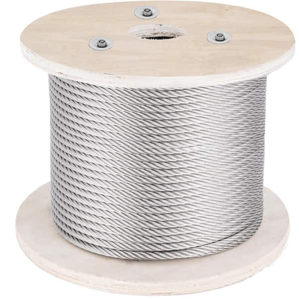 T-304 Grade 7 x 19 Stainless Steel Cable Wire Rope 1/4" 100 ft 
