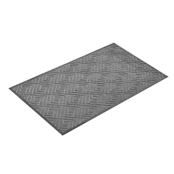 Front Door Mat, Gray Commercial/Residential 36 in. x 61.5 in. Loose Lay Carpet Tile Irregular 15.4 sq. ft., 2025 update