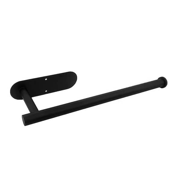 Wall Mount Kitchen Paper Towel Holder Rolls Bulk-Self-Adhesive Under Cabinet in Matte Black