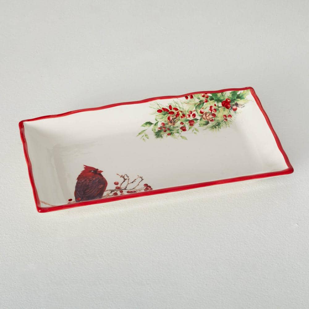 SULLIVANS 15 in. Christmas Holiday Cardinal Serving Dish PN4193 - The ...