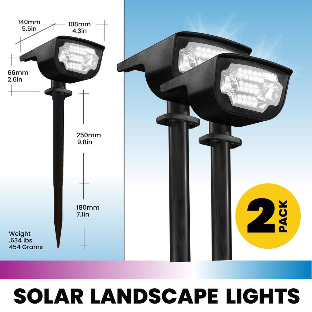 Bell+Howell Bionic Color Burst Solar LED Pathway Lights, 2 Pack