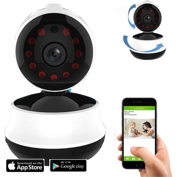 Coolcam Wireless HD 720p Wi-Fi Pan and Tilt Standard Surveillance Camera with 2-Way Audio and Night Vision