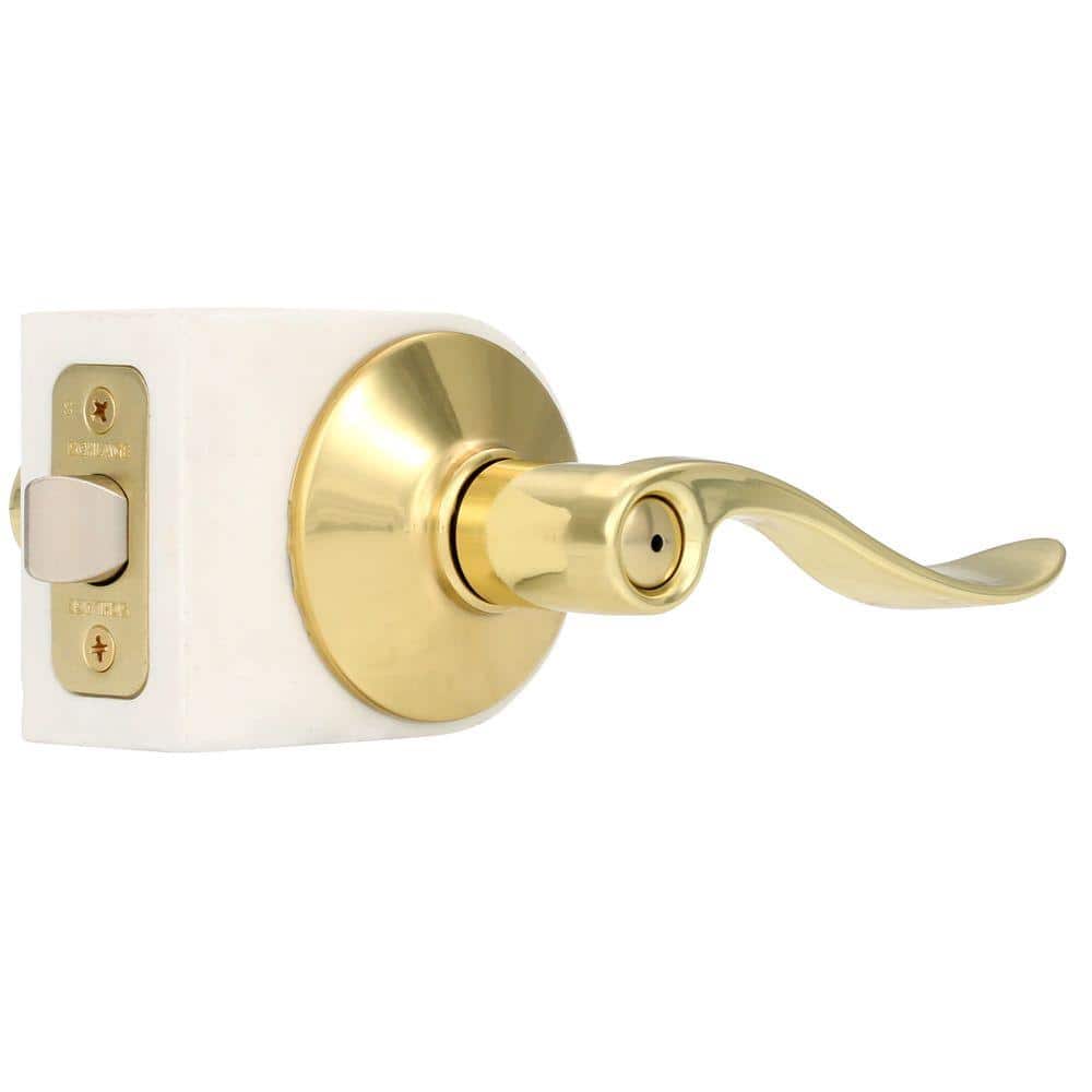 Schlage - Accent Bright Brass Privacy Bed/Bath Door Handle
