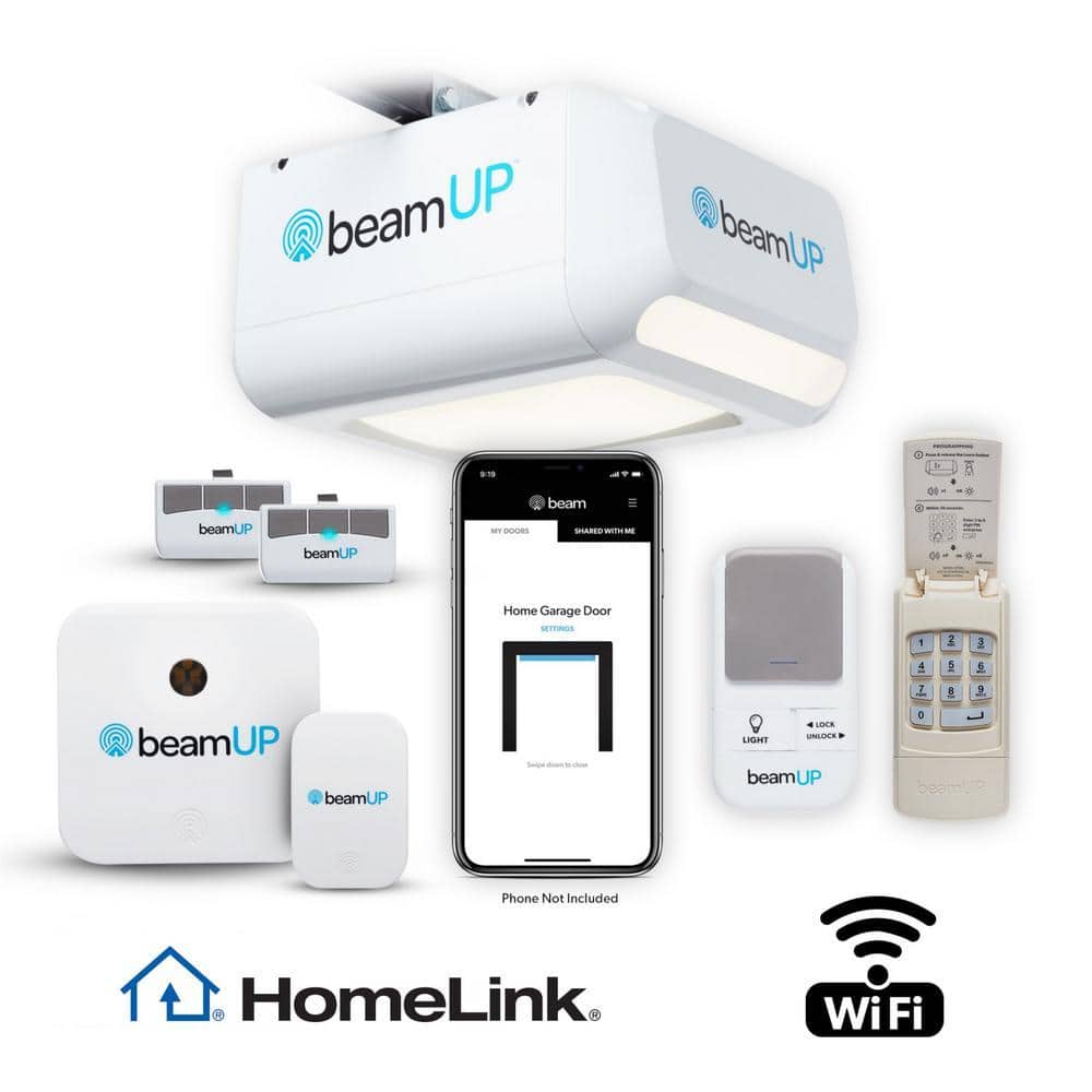 BeamUP Centurion - BU800 - Smart Garage Door Opener - Ultra-Quiet Belt Drive - WiFi and Alexa Enabled - No Subscription Fees