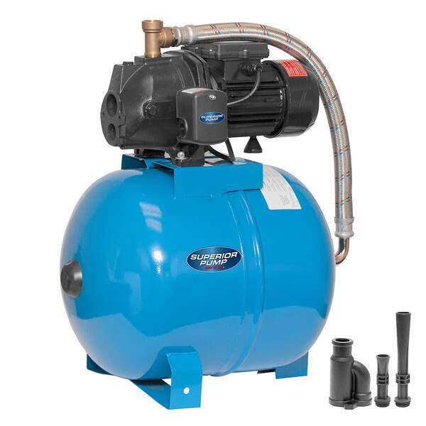 Superior Pump 94513 1/2 HP Convertible Jet Tank System with 50L Tank 94513  - The Home Depot