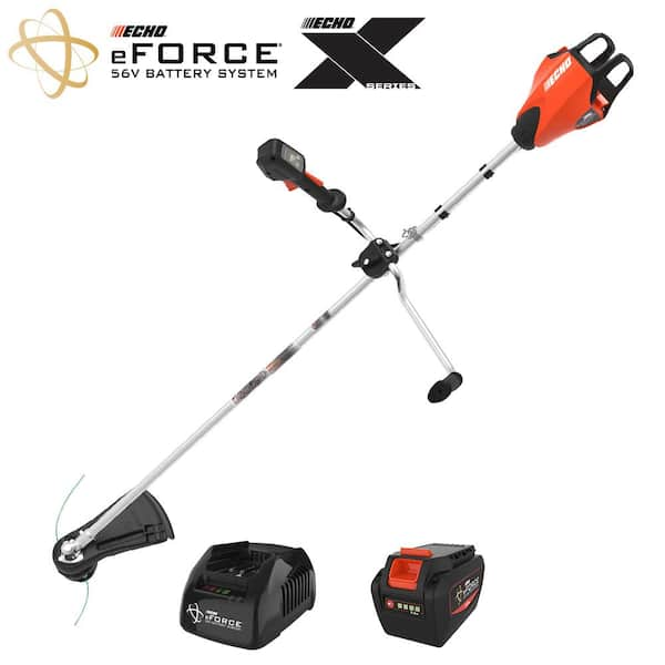 ECHO eFORCE 56V X Series 17 in. Brushless Cordless Battery String Trimmer/Brushcutter with 5.0Ah Battery and Charger