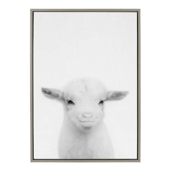 Kate and Laurel Sylvie "Goat" by Tai Prints Framed Canvas Wall Art