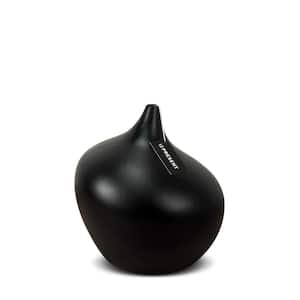 Dame Ceramic Vase In Black Matte 8.6 in. Height
