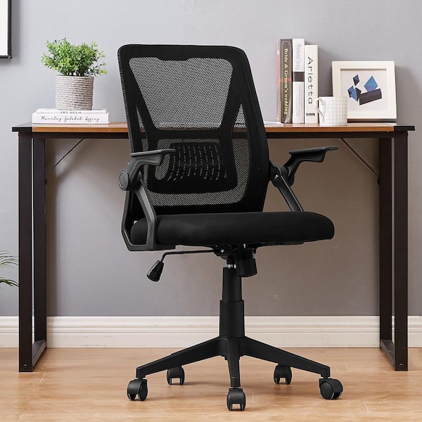 VECELO Fabric Swivel Ergonomic Office Task Chair with Adjustable