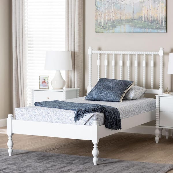 Callison White Wood Frame Twin Platform Bed