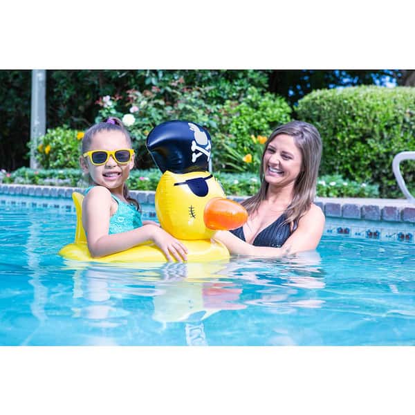 Inflatable Little Yellow Duck Pool Float-Giant Ride Floaties+Air PumpK Cute 