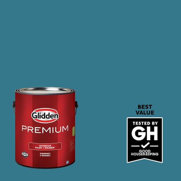 Glidden Premium 1 gal. PPG1151-6 Adventure Satin Interior Latex Paint ...
