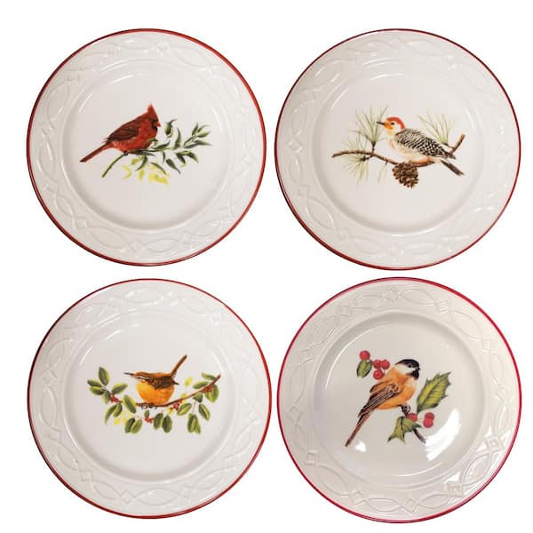 Park Designs Winter Birds Multicolor Dessert Plate (Set of 4)