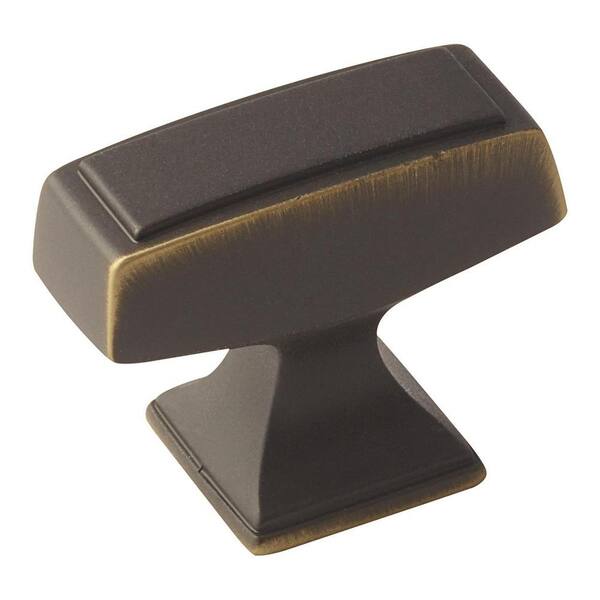 Amerock Mulholland 1-1/2 in (38 mm) Length Venetian Bronze Square Cabinet Knob