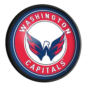 Washington Capitals: Round Slimline Lighted Wall Sign 18 in. L x 18 in. W 2.5 in. D