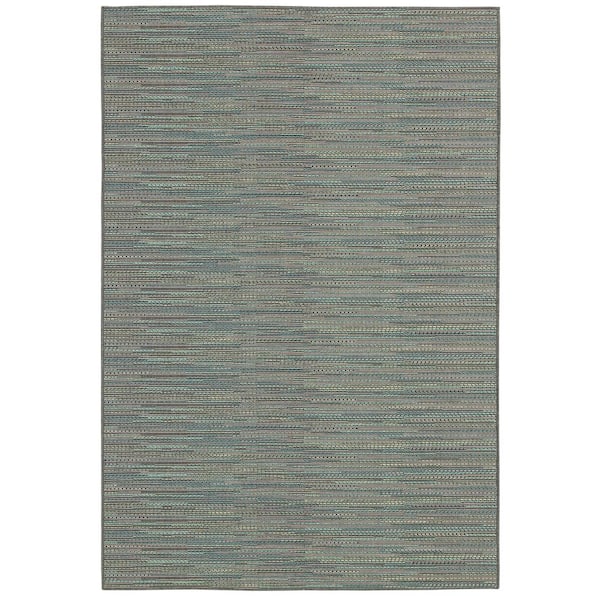 Couristan Monaco Larvotto Blue-Multi 4 ft. x 5 ft. Indoor/Outdoor Area Rug