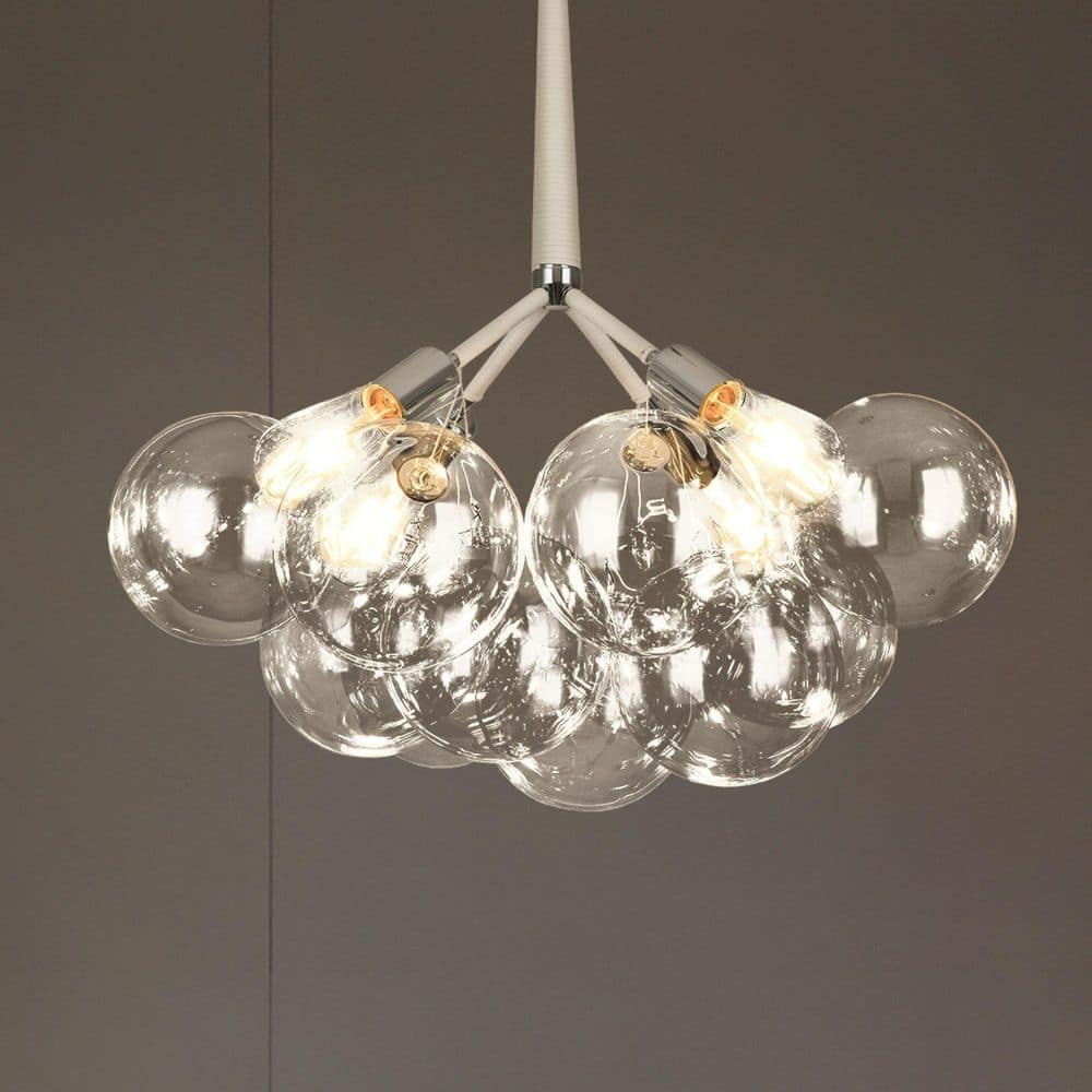 Kinlea 4-Light Chrome Modern Sphere Chandelier for Kitchen Island, Living Room and Dining Room with No Bulbs Included price history on PriceWatchPro