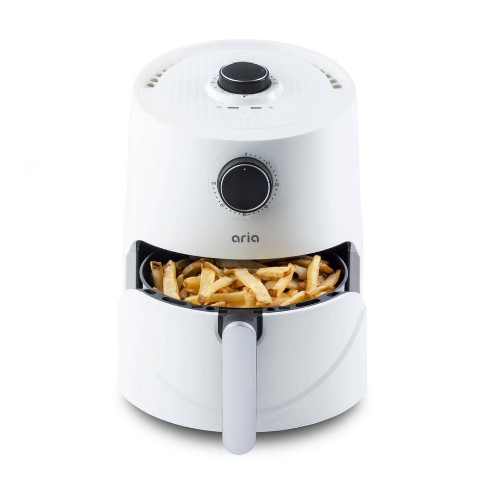 ARIA 3 qt. TeflonFree Premium White Ceramic Air Fryer with Recipe Book