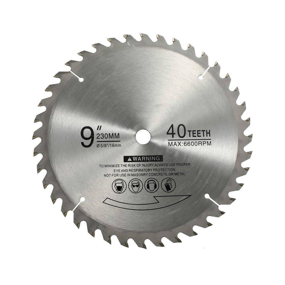 9 in. 40-Tooth Wood Cutting Carbide Circular Saw Blade Table Saw Accessory for Miter Saws 1-Pack price history on PriceWatchPro