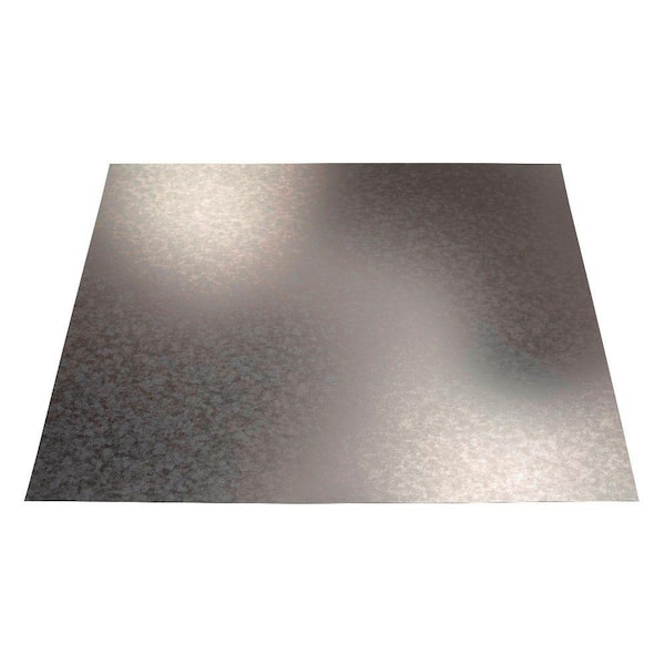 Fasade Flat Panel Decorative Vinyl 2ft x 2ft Lay in Ceiling Tile in Galvanized Steel (5 Pack)