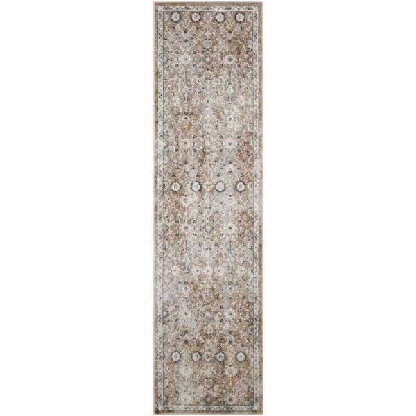 Unique Loom Vita Collection Area Rug - Pollock (6' 1" Round Blue/Brown