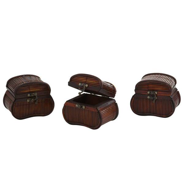 Nearly Natural Bamboo Chests (Set of 3)